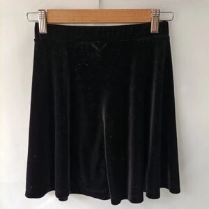 Beautiful Black Velvet Flared A-line Skater Silhouette Skirt